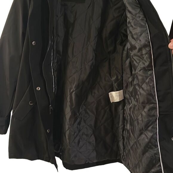 Quilted Hooded Trench Coat water and rain resistant Ladies Small - Picture 7 of 12